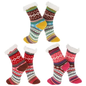 Nuzzles Ladies Nordic Stripe Socks  - Choice of 3