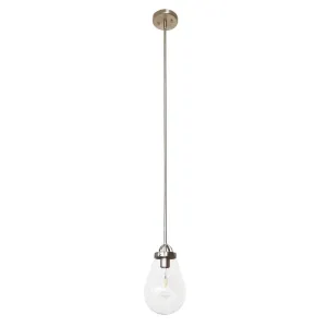 Nyla 6.5" Single Light Pendant in Satin Nickel