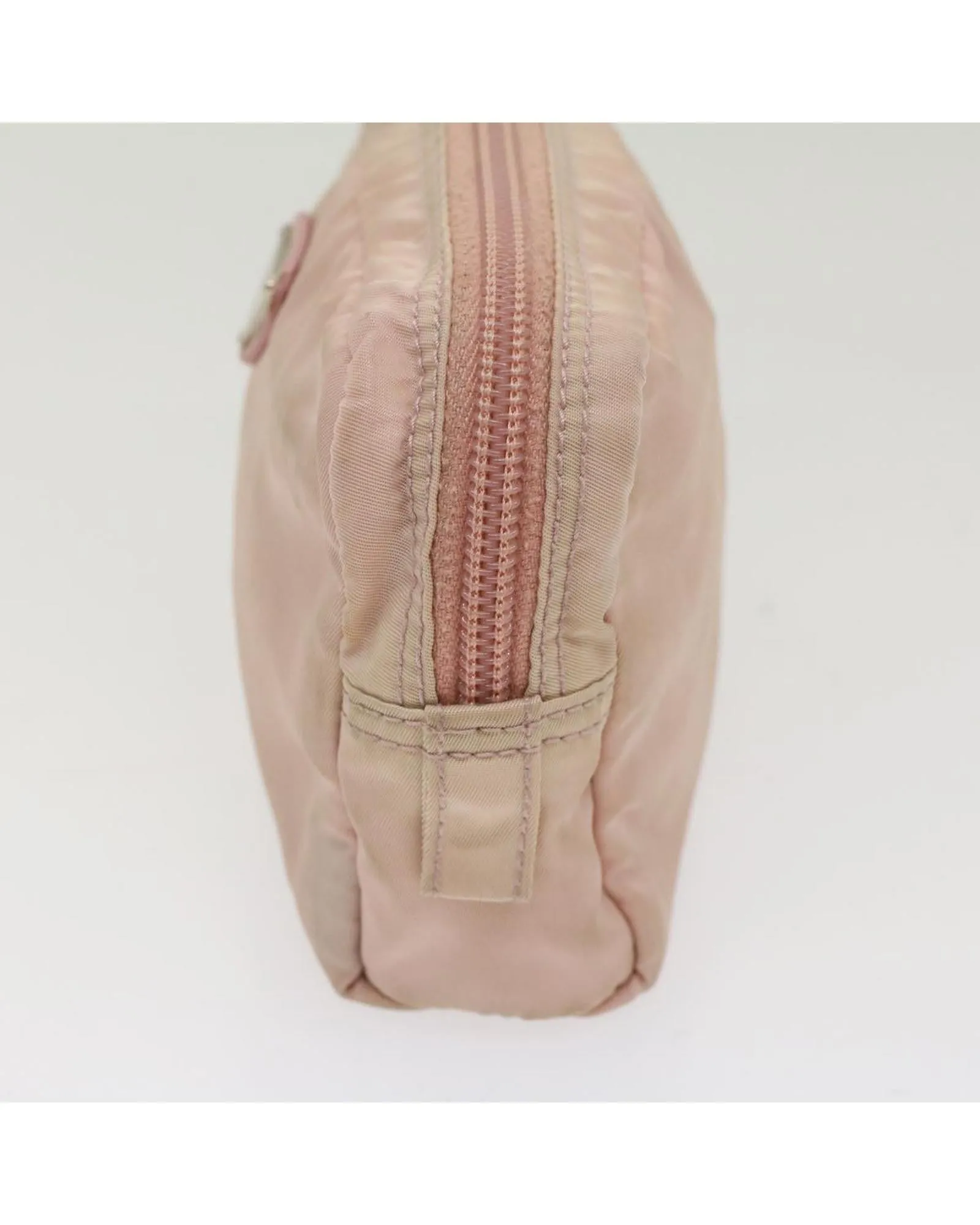 Nylon Pink Pouch with Metal Fittings