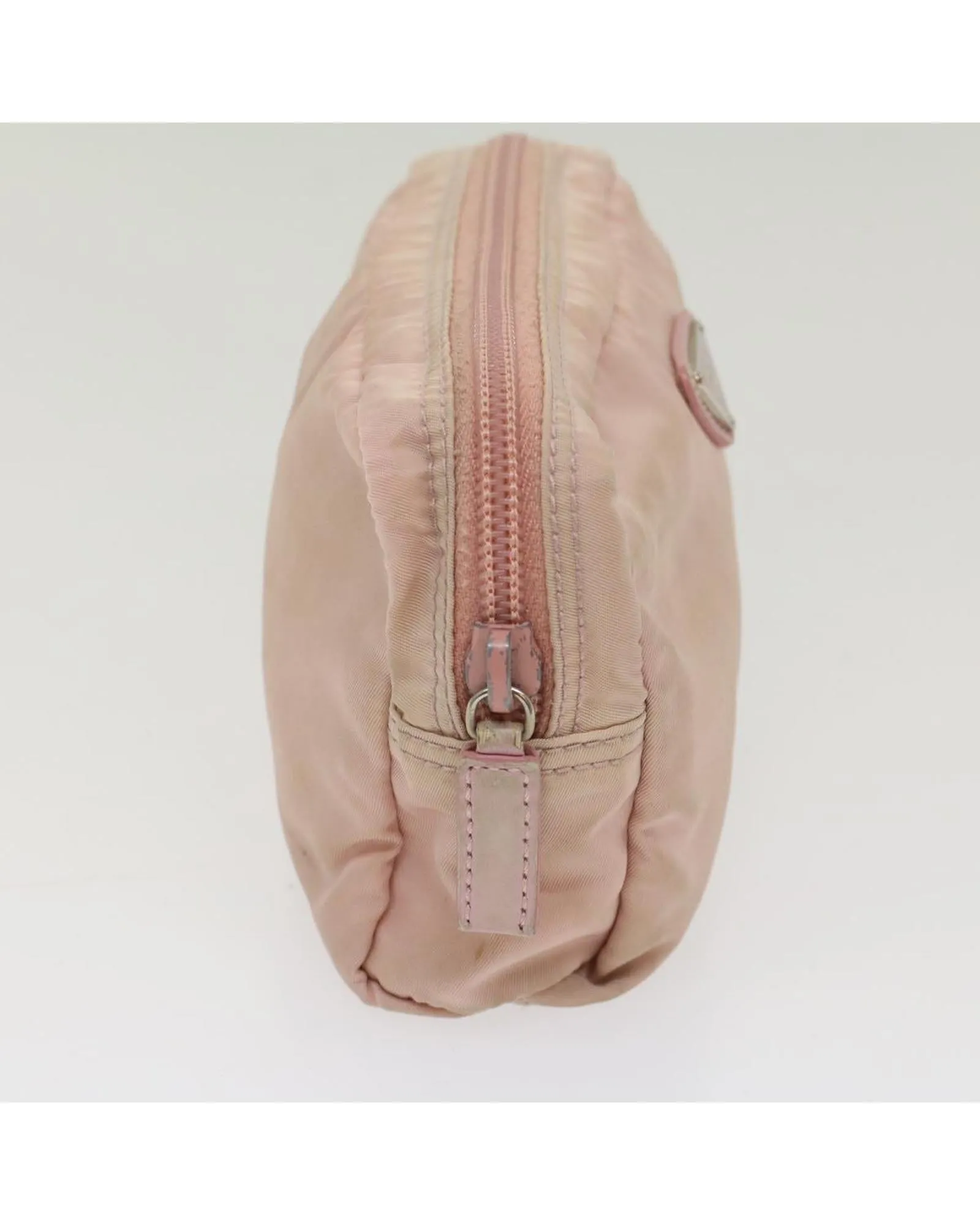 Nylon Pink Pouch with Metal Fittings