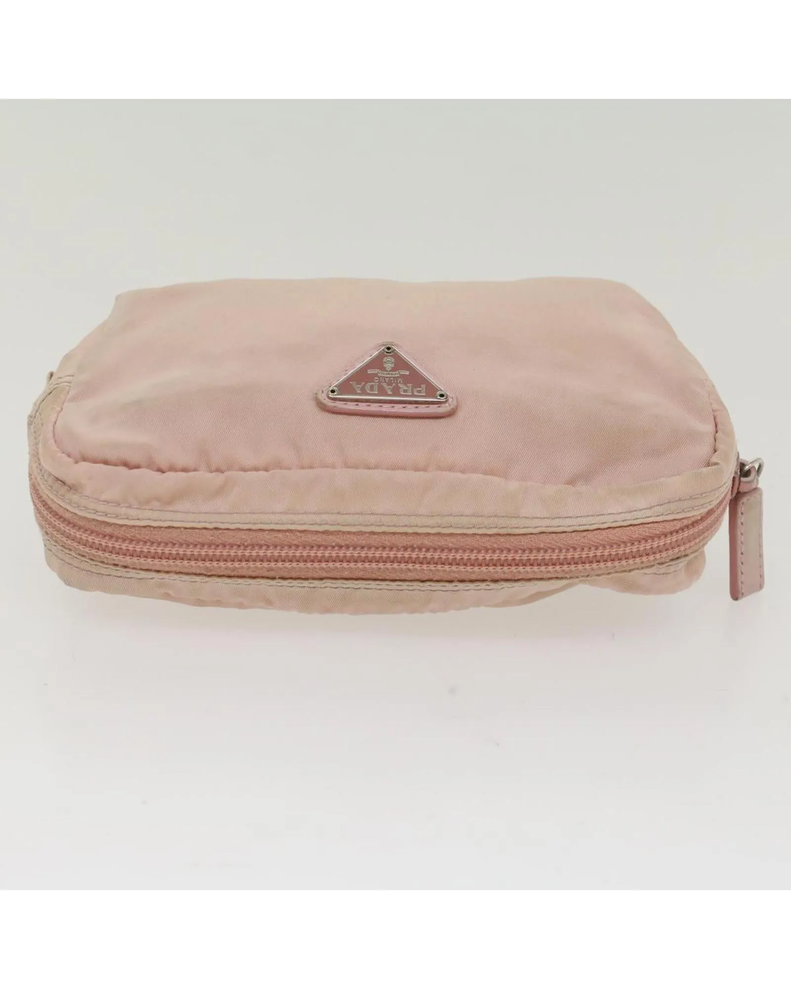 Nylon Pink Pouch with Metal Fittings