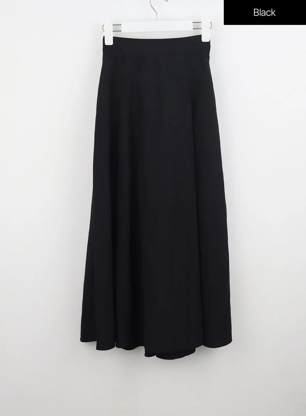 Nylon Pleated Maxi Skirt OU326