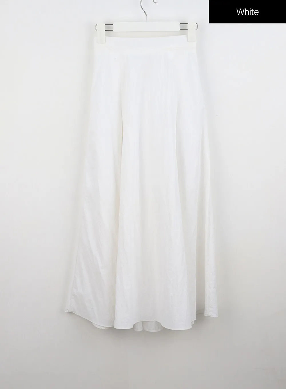 Nylon Pleated Maxi Skirt OU326