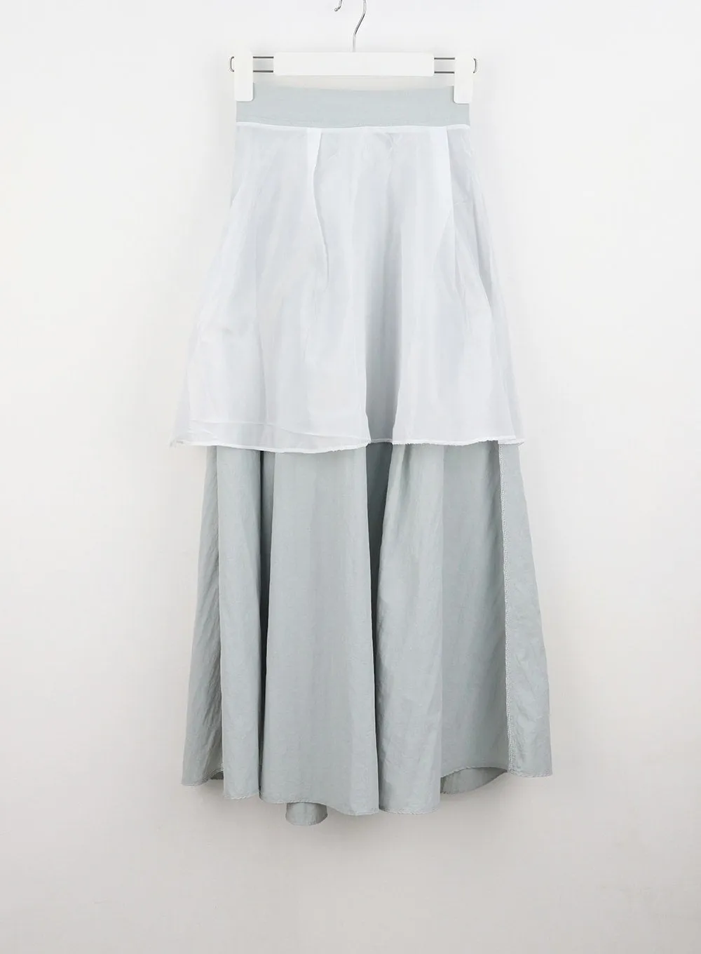 Nylon Pleated Maxi Skirt OU326