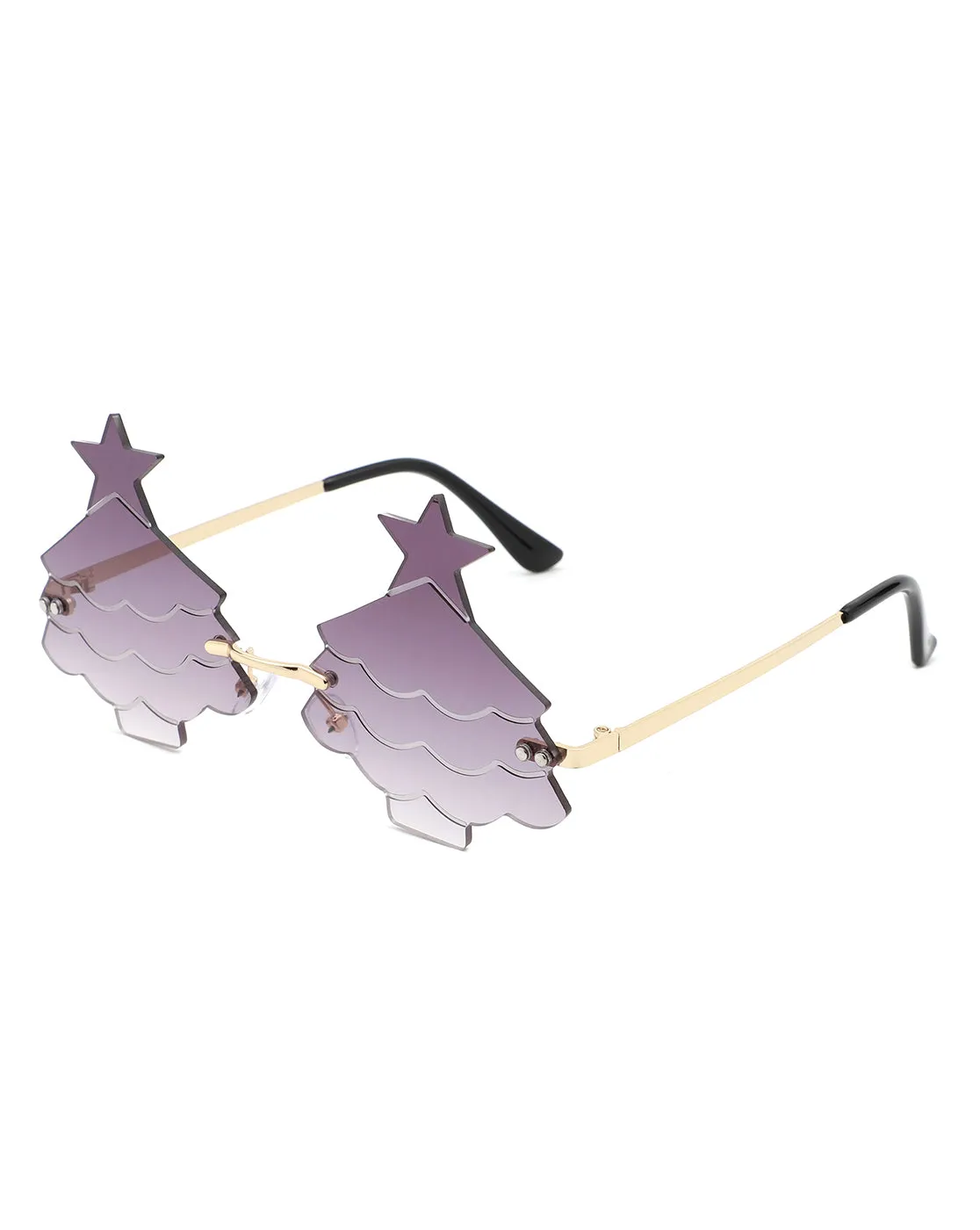 Nyxara - Novelty Christmas Tree Tinted Sunglasses