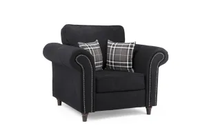 Oakland Sofa - Charcoal Armchair - 115 CM