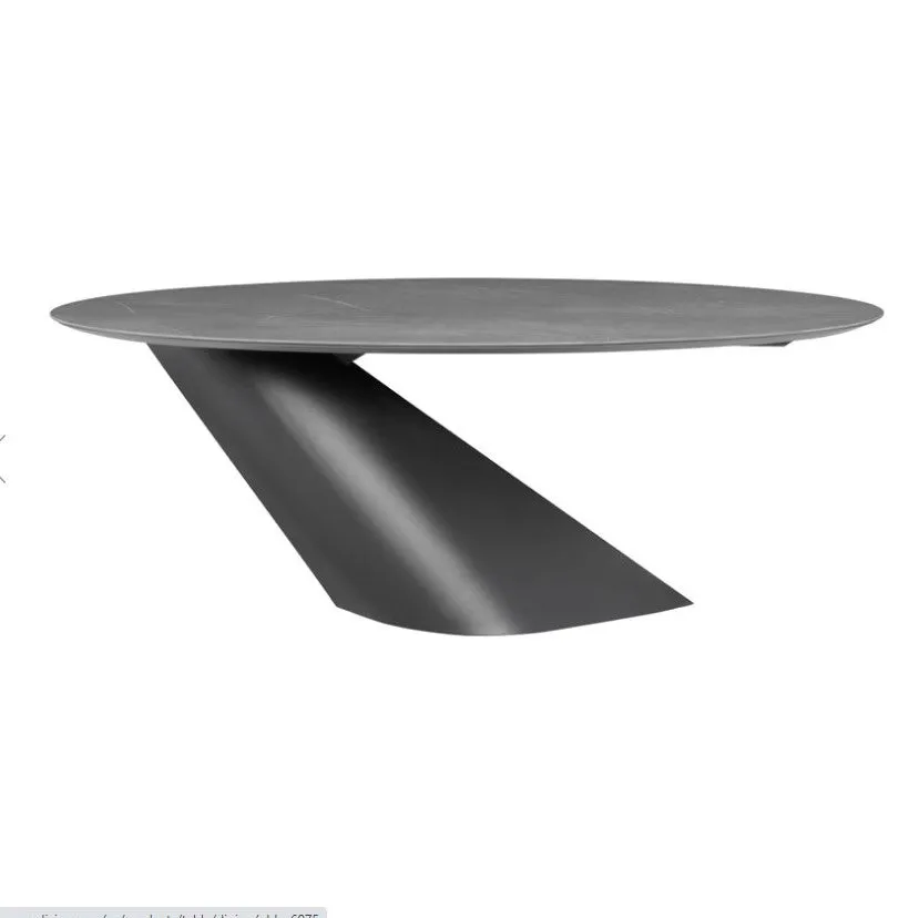 Oblo Grey Oval dining table