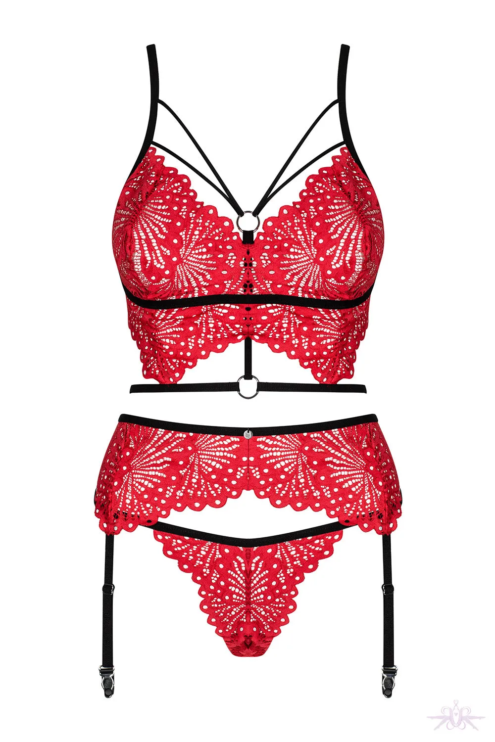 Obsessive Mettia Red Three Piece Set