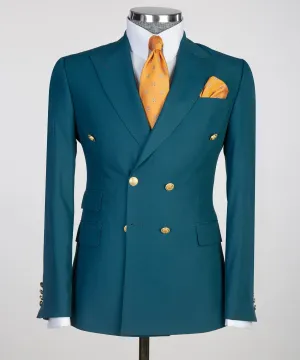 Ocean Blue Double-Breasted Suit