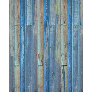 Ocean Blue Planks Printed Backdrop