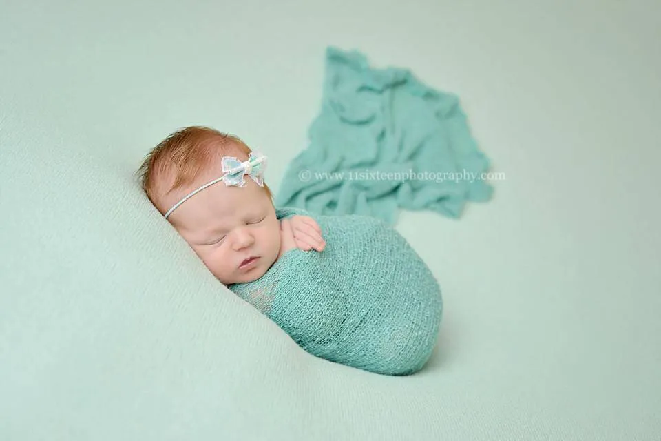 Ocean Blue Stretch Knit Baby Wrap Layering Piece