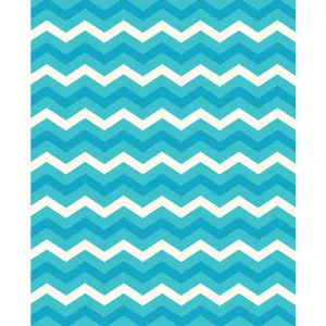 Ocean Blues Chevron Printed Backdrop