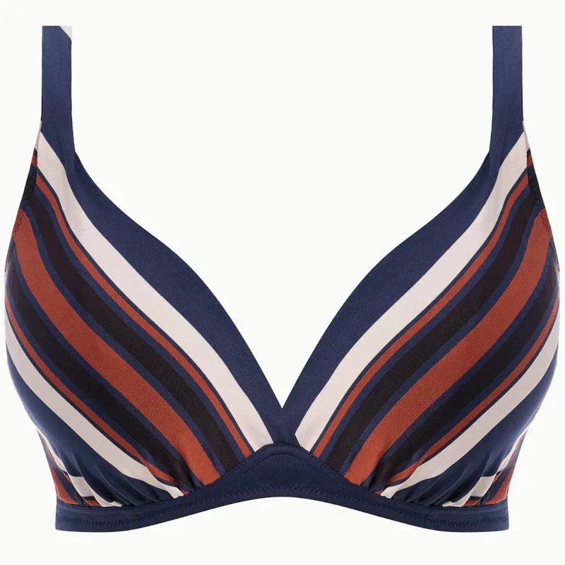 Ocean Cove Plunge Bikini Top Deep Sea Stripe - Fantasie Swim