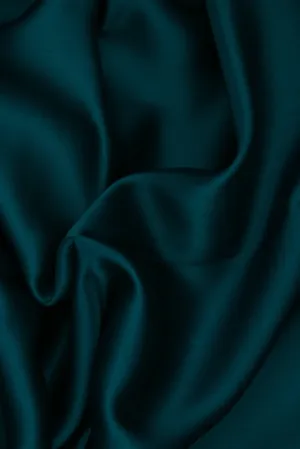 Ocean Depths Silk Satin Face Organza Fabric