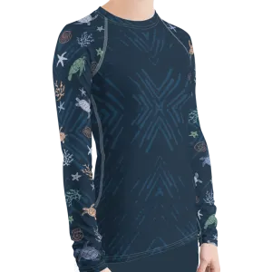 Ocean of Turtles Women's Rash Guard (Warehouse)