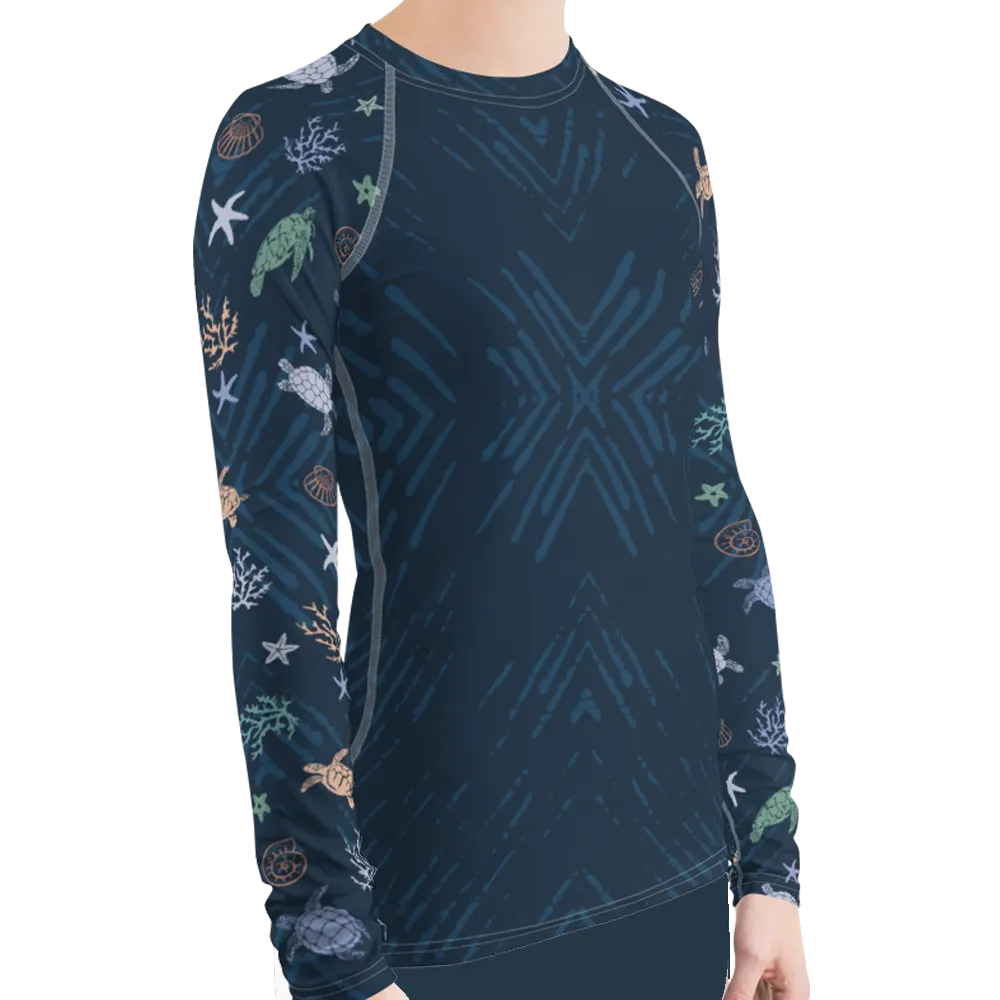 Ocean of Turtles Women's Rash Guard (Warehouse)