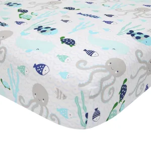 Oceania Cotton Fitted Crib Sheet