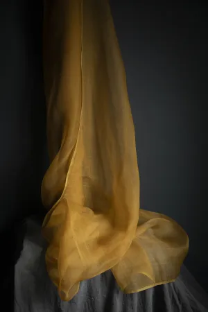 Ochre {Gossamer Organic Silk Fabric}