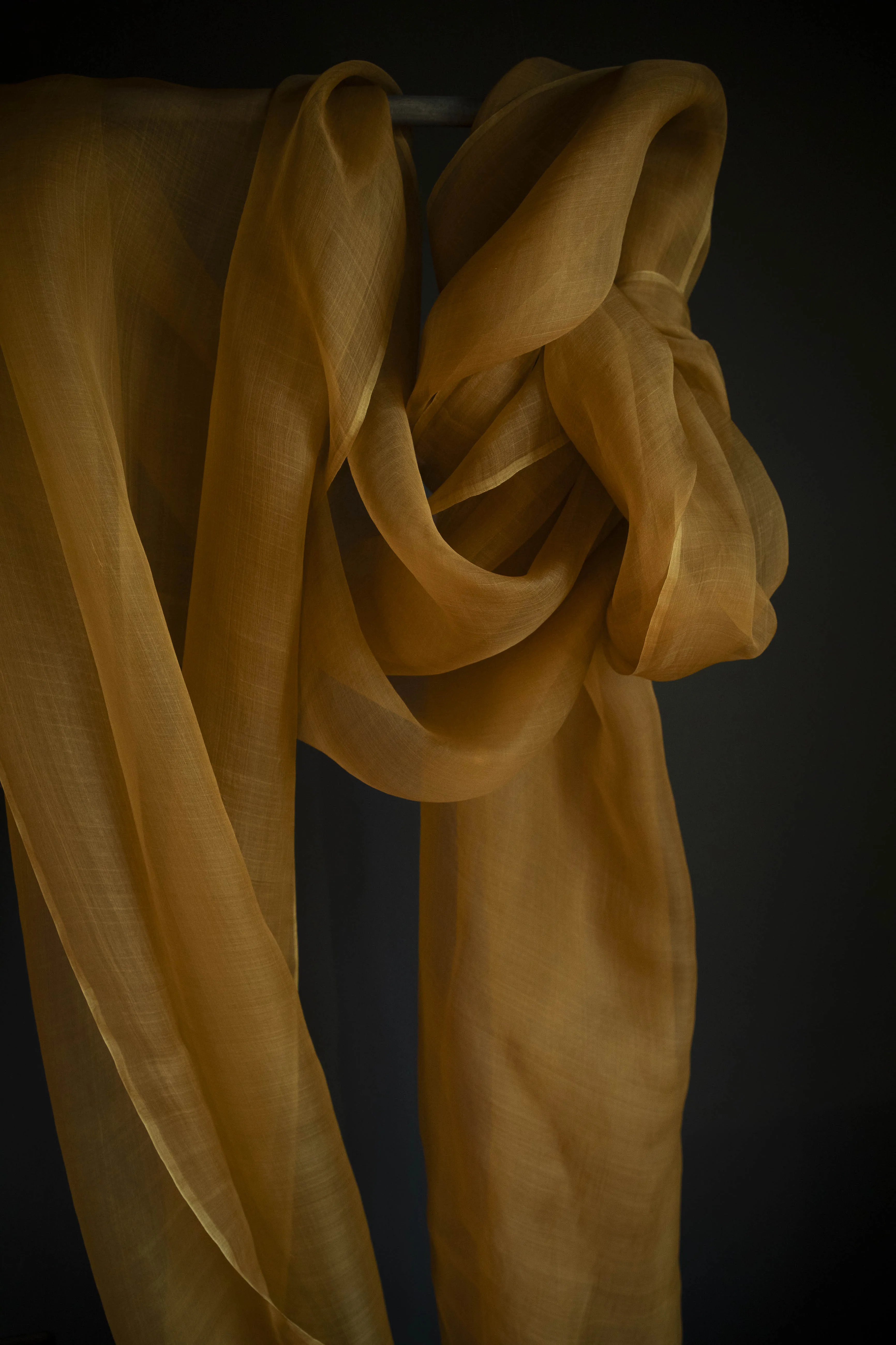 Ochre {Gossamer Organic Silk Fabric}