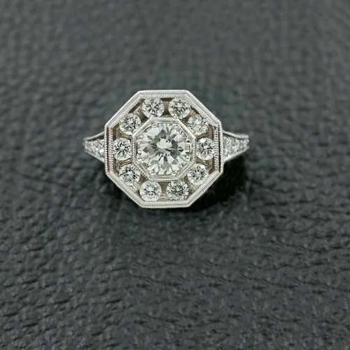 Octagonal Multi-Diamond Ring