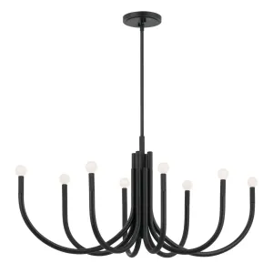 Odensa 46 in. 8 Lights Chandelier Black Finish