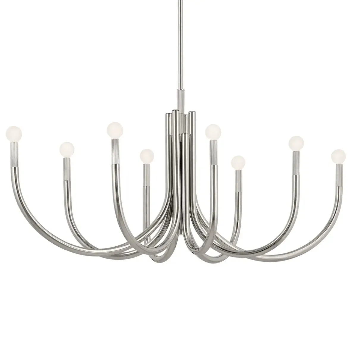 Odensa 46 in. 8 Lights Chandelier Polished Nickel Finish