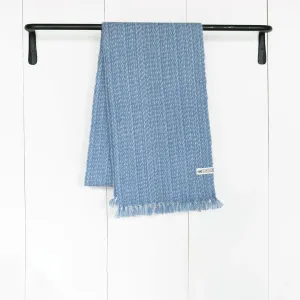 Off-Shore Blue Handwoven Cashmere Scarf