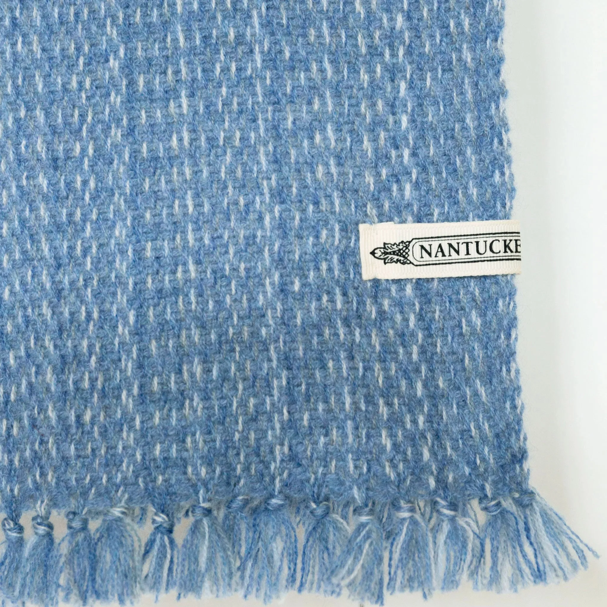 Off-Shore Blue Handwoven Cashmere Scarf