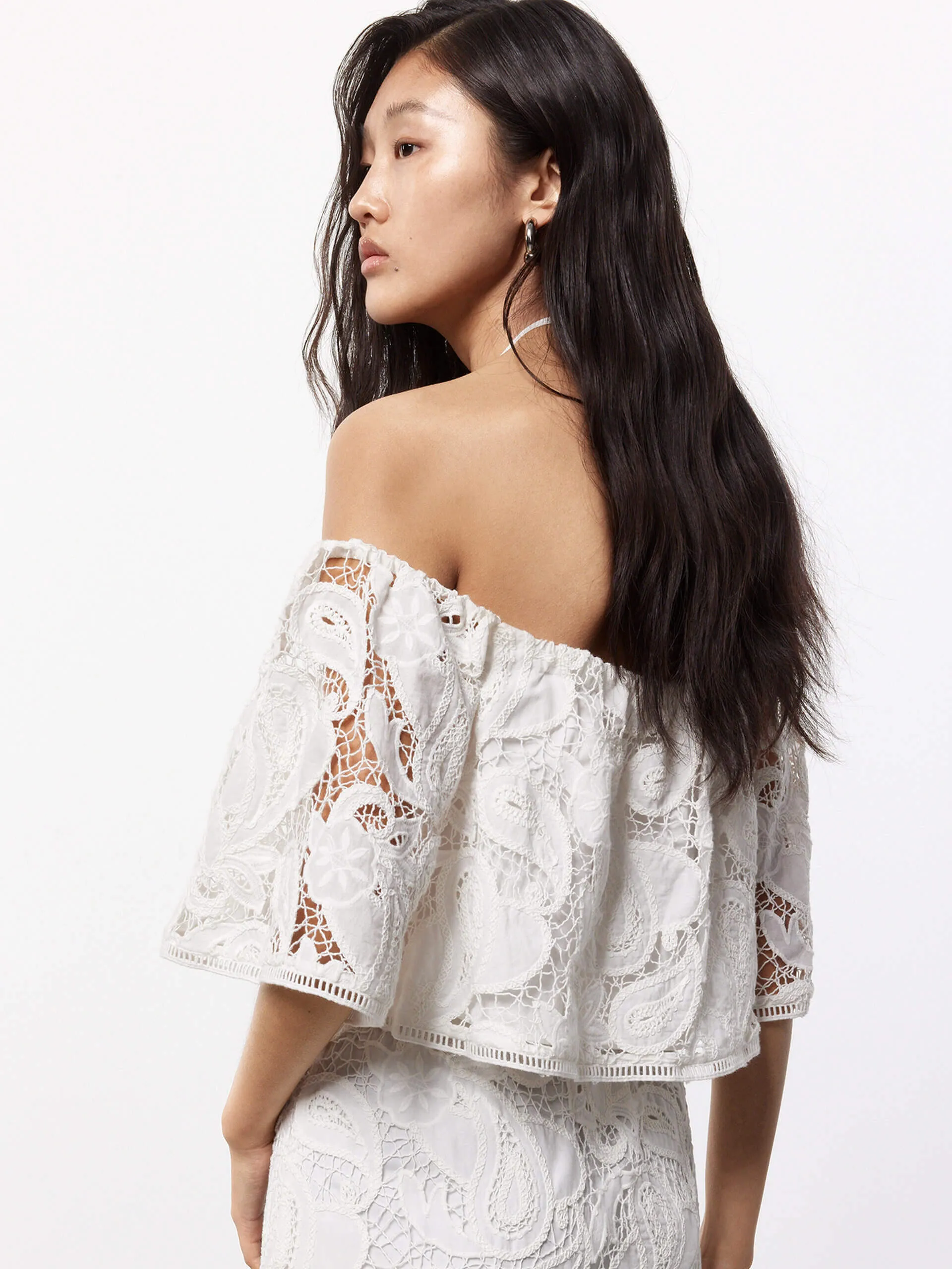 Off Shoulder Lace Blouse