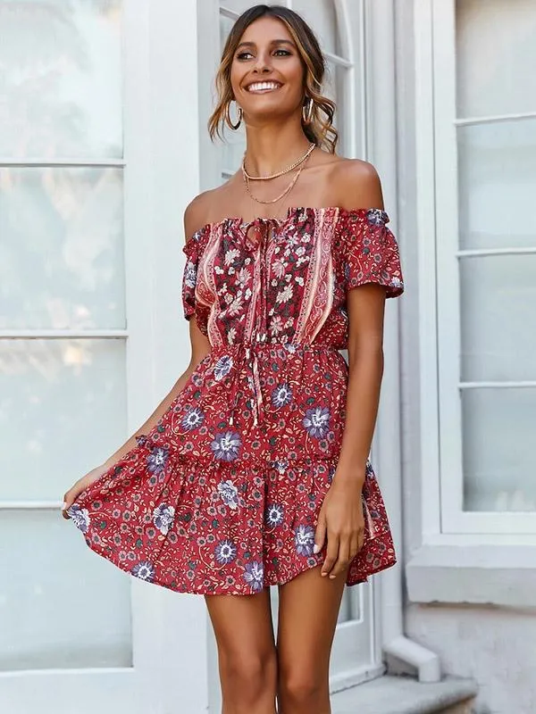 Off-shoulder Sexy Mini Dress