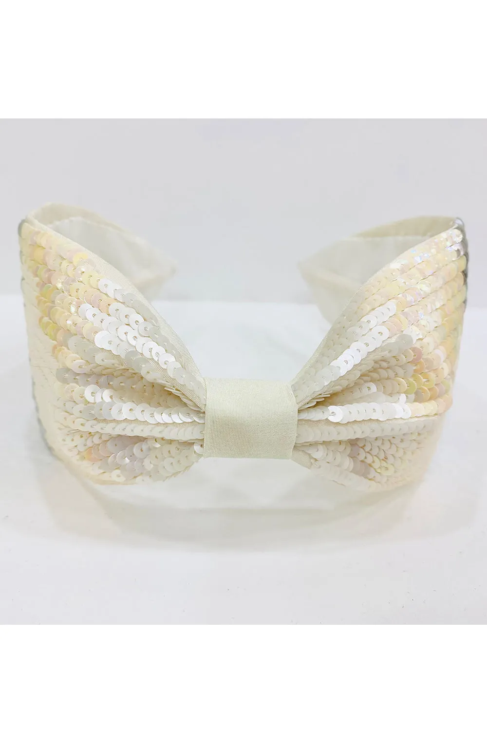 Off white pure crepe monochromatic style hairband