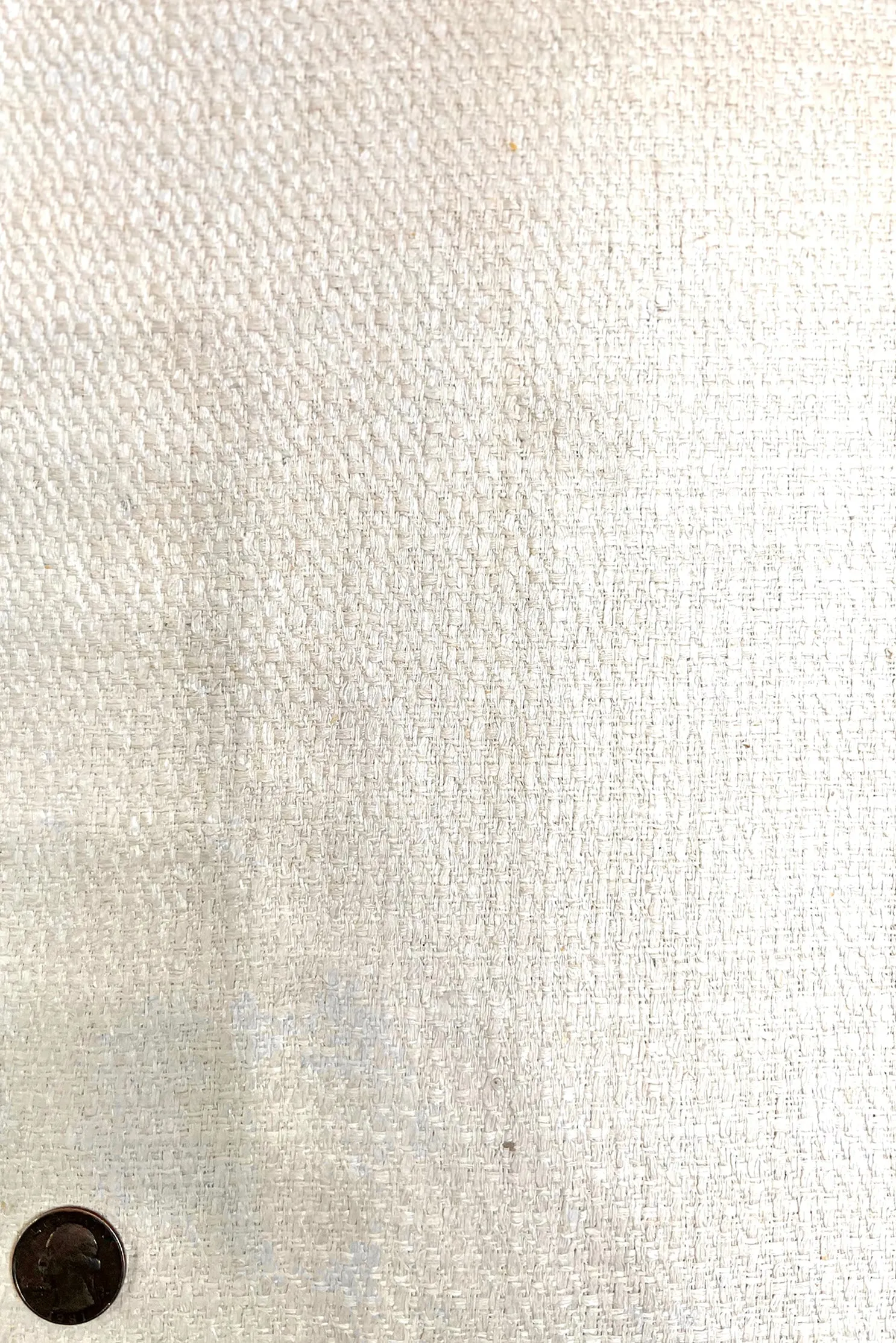 Off White Silk Tweed Fabric