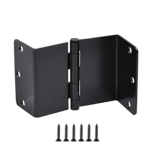 Offset Swing Clear Door Hinge, Matte Black 3-1/2" with 1/4" Radius Corners