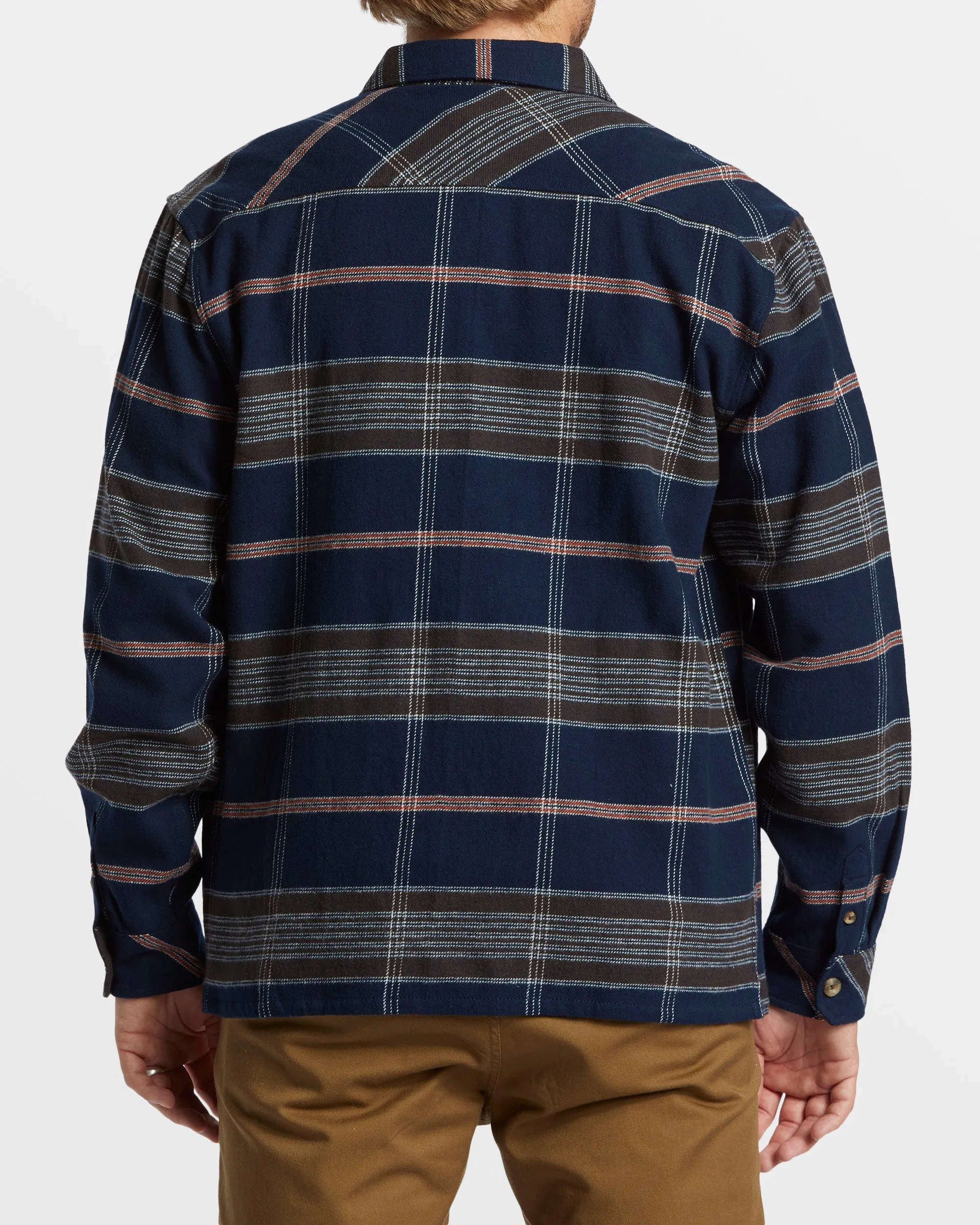 Offshore Long Sleeve Flannel Shirt - Navy