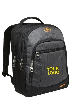 OGIO Colton Customzied Backpacks, Diesel Grey/Orange