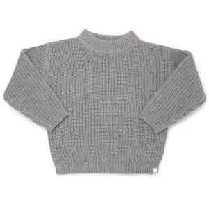 oh baby! Grandpa Knitted Pullover - Charcoal Confetti