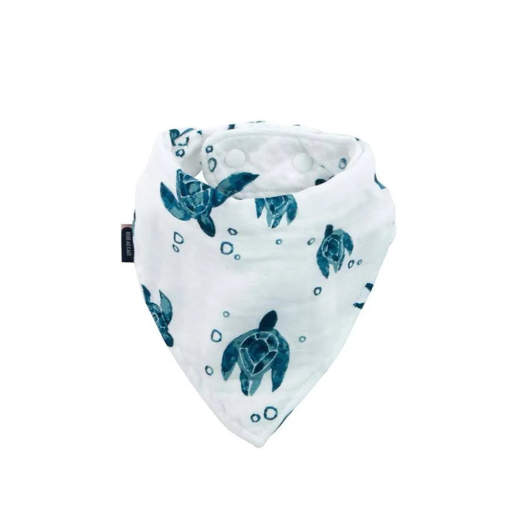 Oh So Soft Muslin Bandana Bib - Sea Turtles