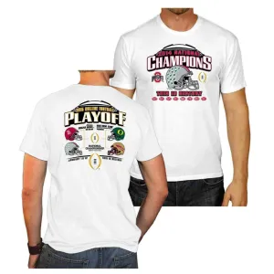 Ohio State Buckeyes 2015 College Football Champions White Short Sleeve T-Shirt