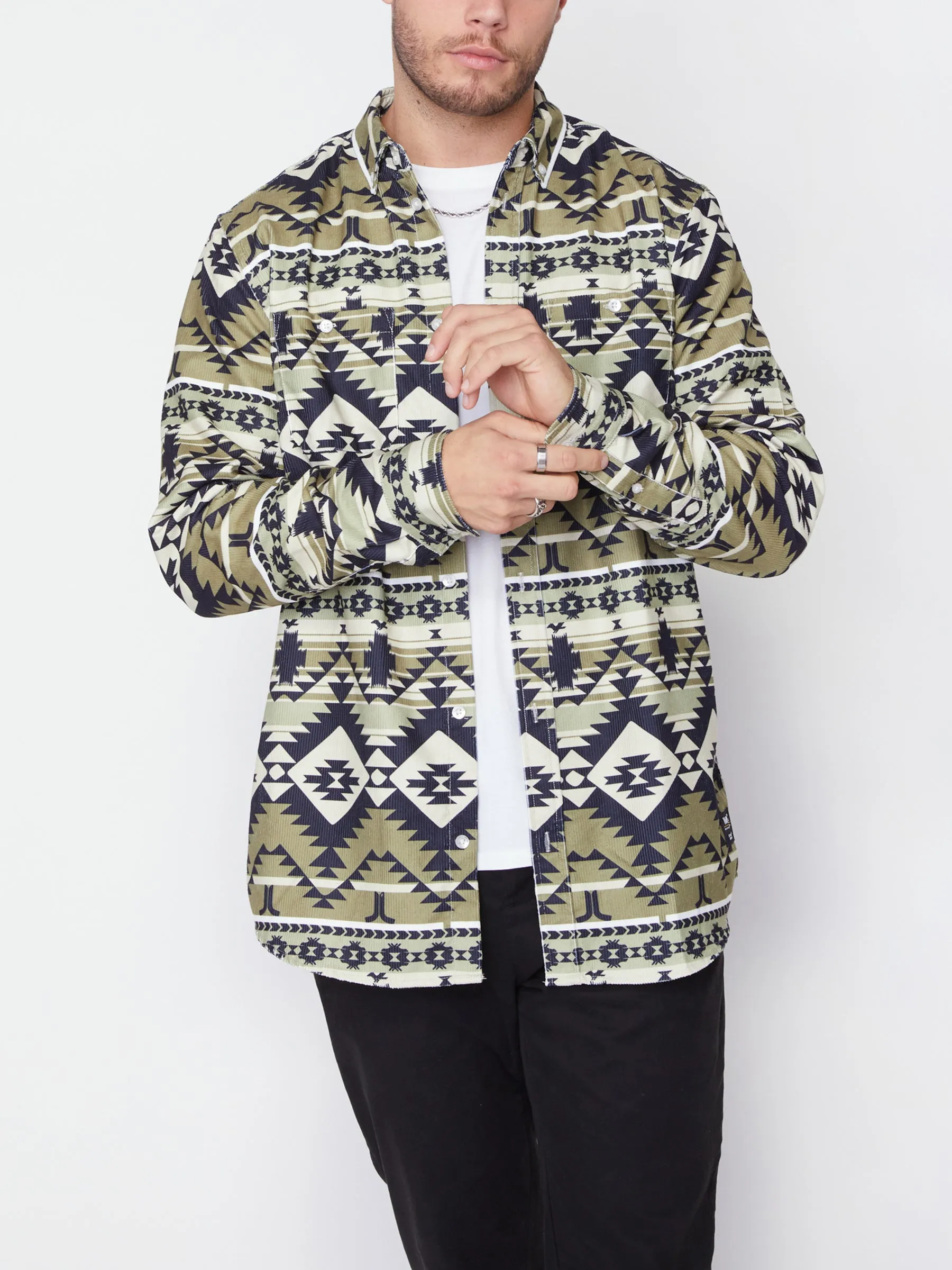 Olavi Printed Corduroy Shirt