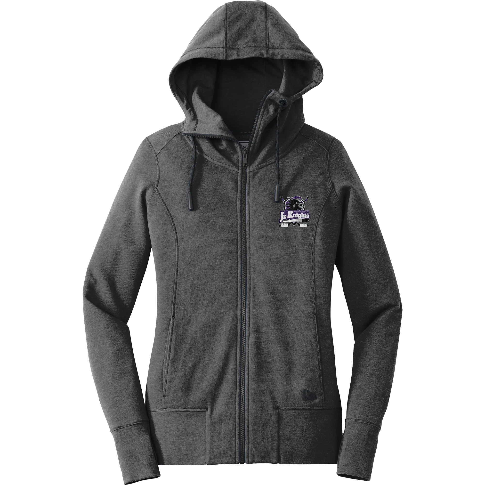 Old Bridge Jr. Knights New Era Ladies Tri-Blend Fleece Full-Zip Hoodie