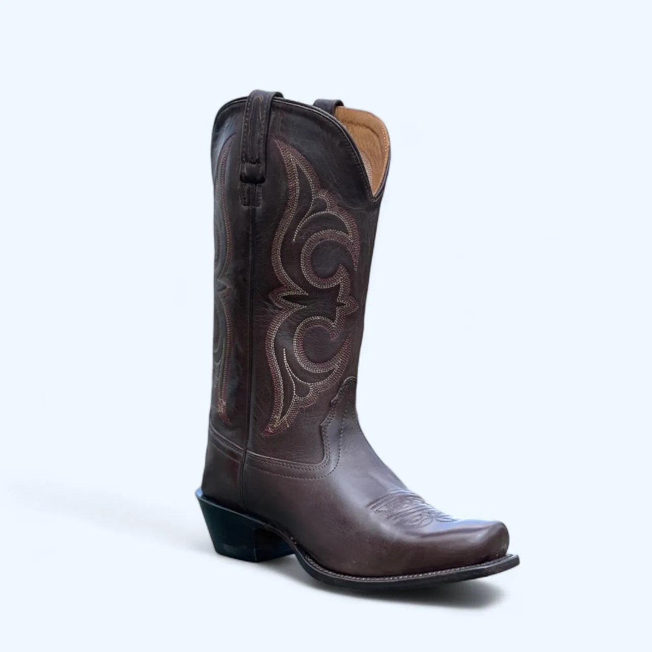 OLD WEST CHOCOLATE BROWN WOMENS SQUARE TOE 18137