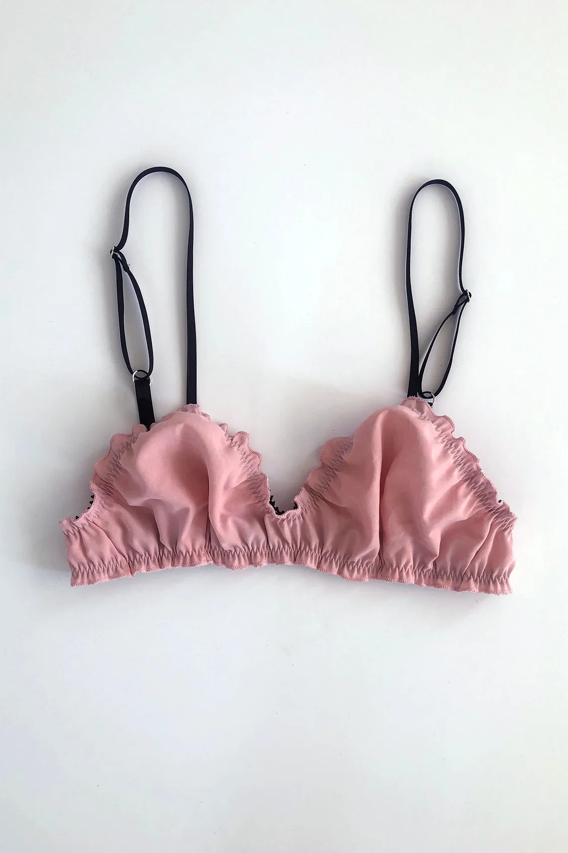 Oleander Bralette in Upcycled Vintage Solid Pink