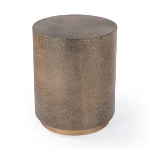 Olenka Round 20"W Side Table in Gold  5590350