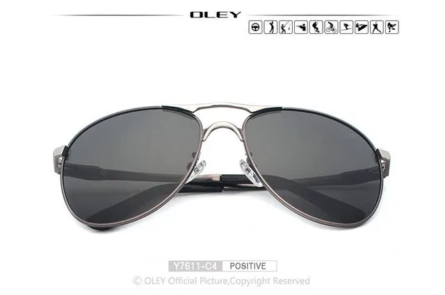 Oley Brand Men's Polarized Driving Sunglasses Women Pilot Blue Coating Y7611