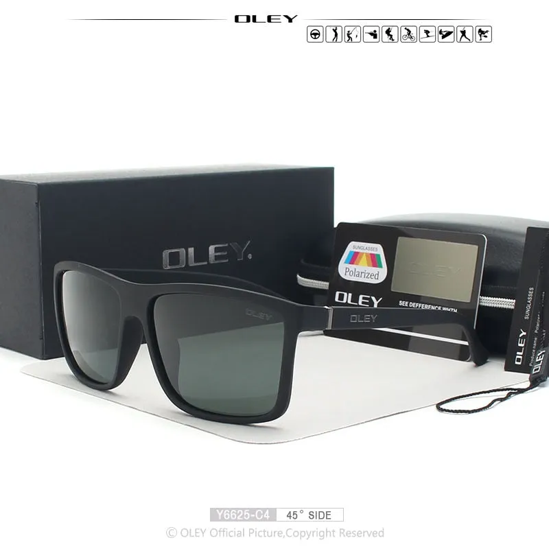 Oley Brand Sunglasses Men Classic Male Square Glasses Driving Travel Eyewear Unisex Y6625