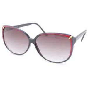 OLGA Black/Red Cat-Eye Sunglasses