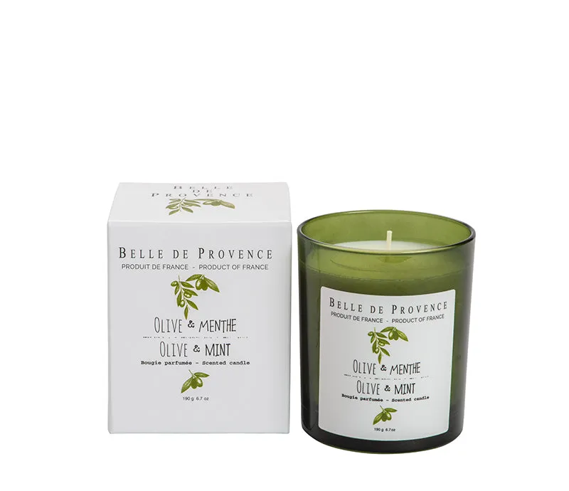 Olive and Mint Scented Candle