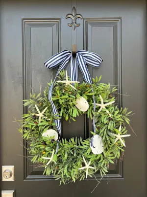 Olive Branch and Coastal Beach House Wreath