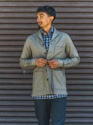 Olive Green Shawl Collar Overshirt