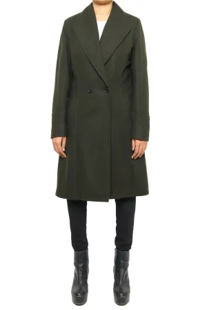 Olive-Green women’s Wool-Blend Coat